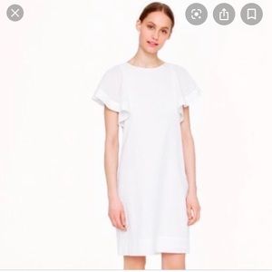 J.Crew white flutter sleeve dress